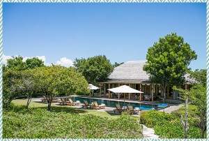 Beach villa at Amanyara