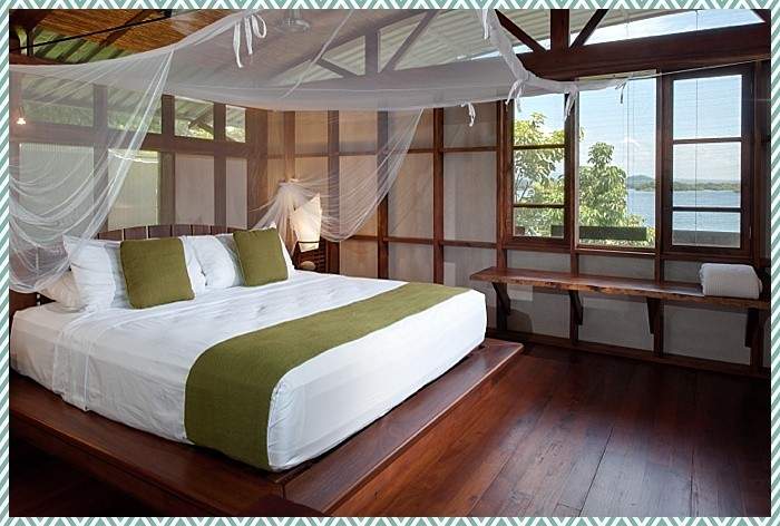 Romantic canopy bed at Jicaro eco resort in Nicaragua