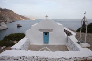Chapel on beach on Amorgos island