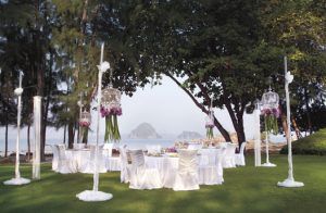 Lawn wedding at Phulay Bay